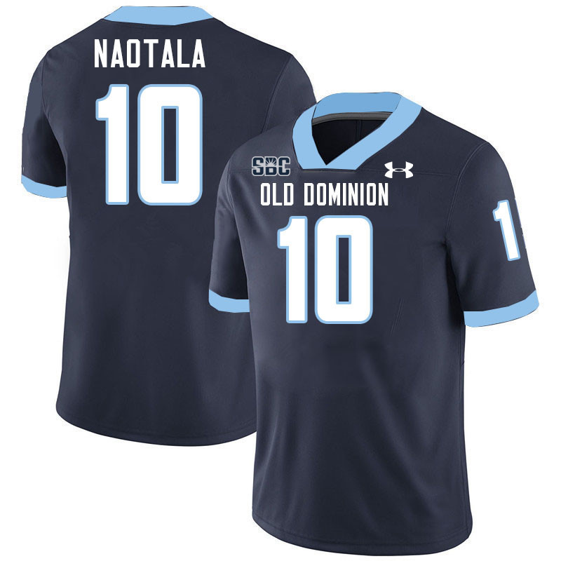 #10 Koa Naotala Old Dominion Monarchs College Football Jerseys Stitched-Navy